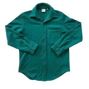 Aritzia TNA Sweatfleece Cozy Fleece Boyfriend Fit Green Oversized Shacket 2XS